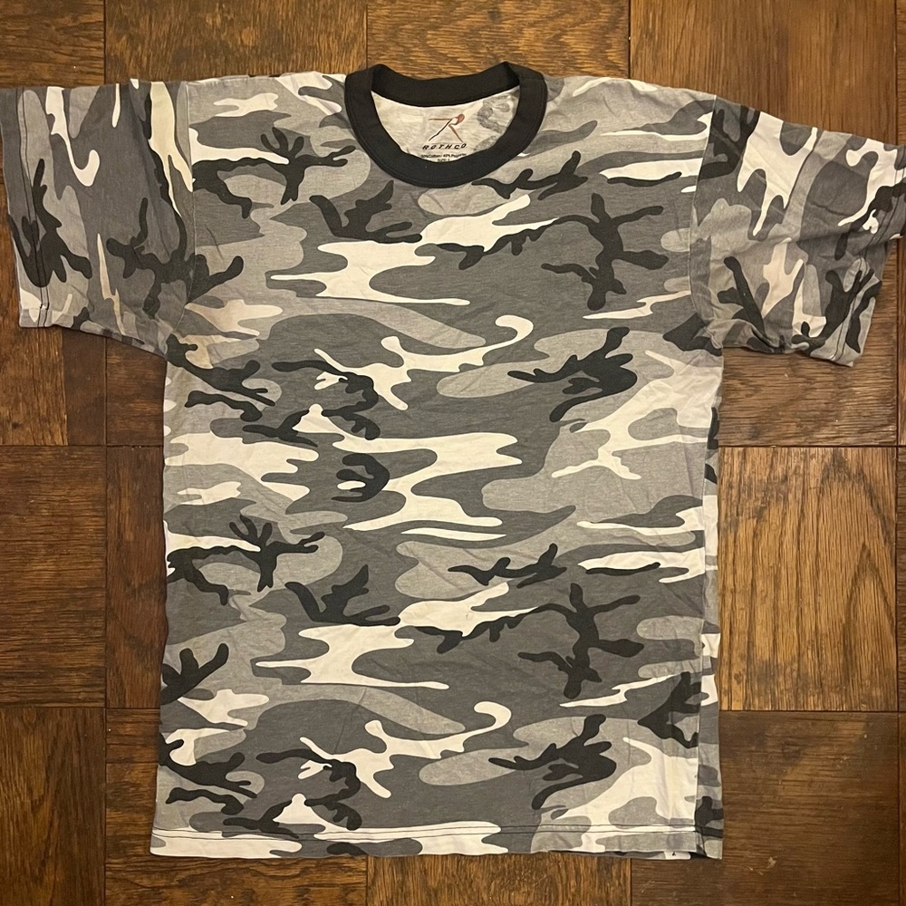 Vintage 90s ROTHCO  Urban Camo Military Tactical Casual Large Mens Shirt